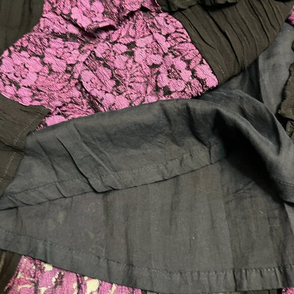 Olivia Women's Purple Floral Lace Dress Lined Stretch V-Neck Short Sleeve XL - Picture 9 of 9